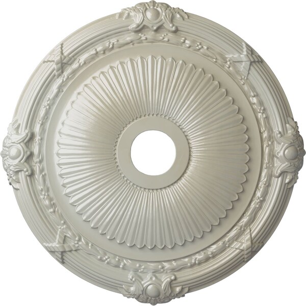 Ekena Millwork Heaton Ceiling Medallion (Fits Canopies up to 6 1/2"), 27 1/2"OD x 3 7/8"ID x 2 1/4"P, Flash Blue CM27HEFBS - main